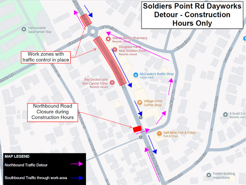 Dayworks map detour