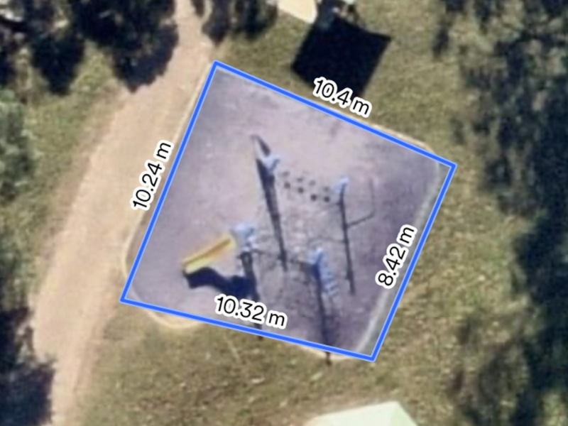 locations of playground and shade structure